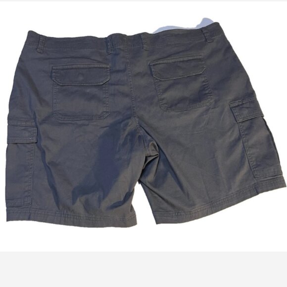 George Cargo Shorts Men Size 46 Dark Gray 6 Pocket Zip/Button Stretch Inseam 10" - Picture 3 of 3
